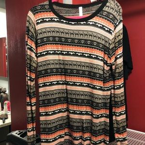 Sweater dress with Halloween pattern